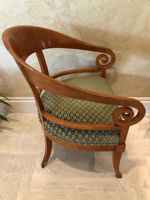 Pair Regency Style Barrel Chairs