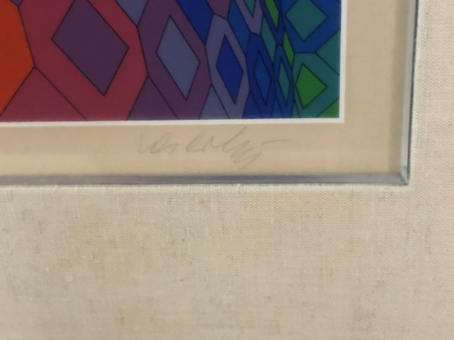 1970's Signed Victor Vasarely Print