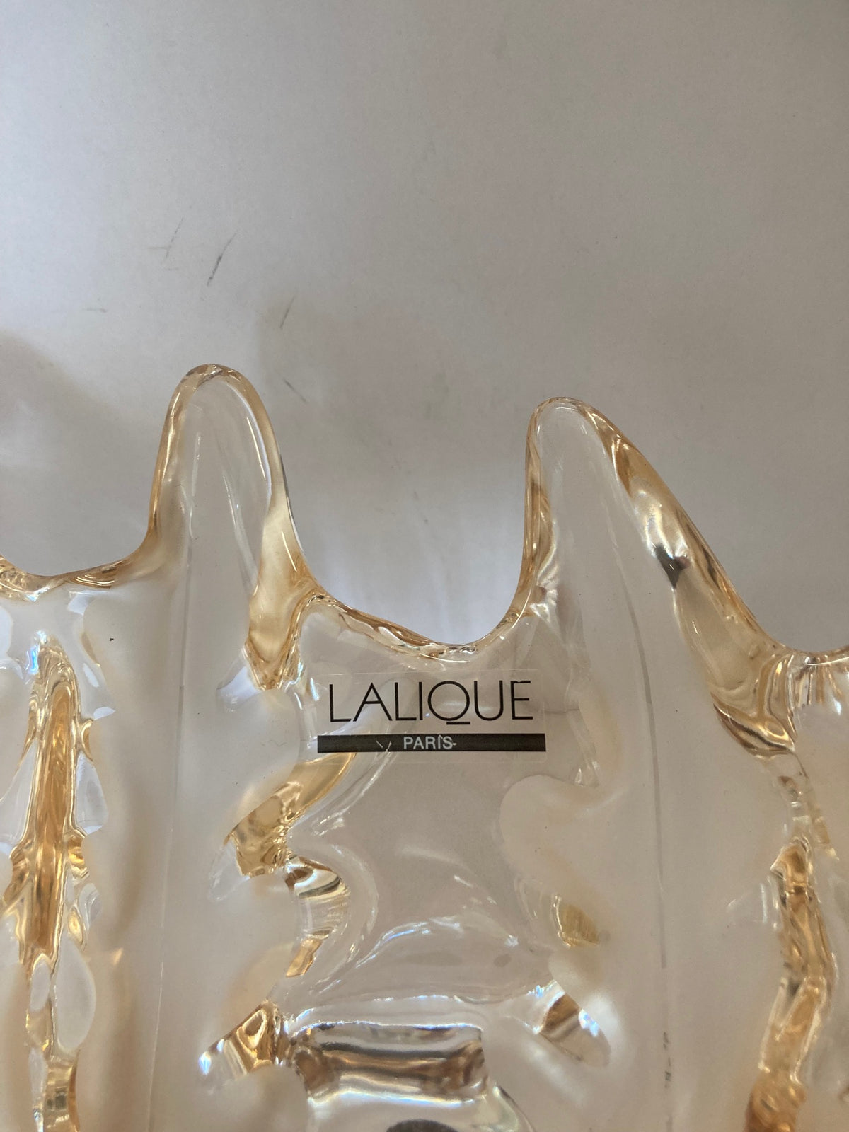 Lalique  Champs Elysees  Gold Leaf Bowl