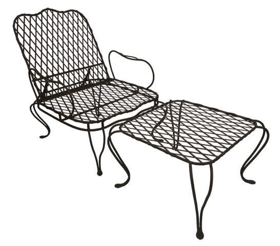 Rose Tarlow Twig Iron Garden Lounge Chair w/ Ottoman