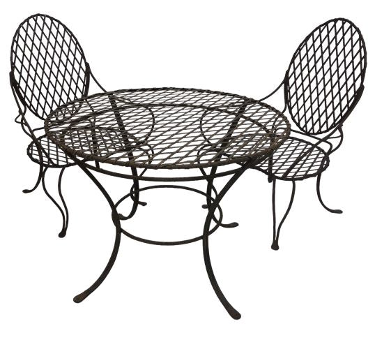Rose Tarlow Twig Iron Garden Table w/ 6 chairs