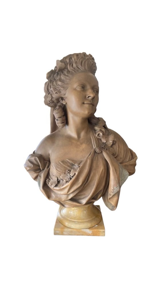 Terracotta Pottery Bust of a Woman