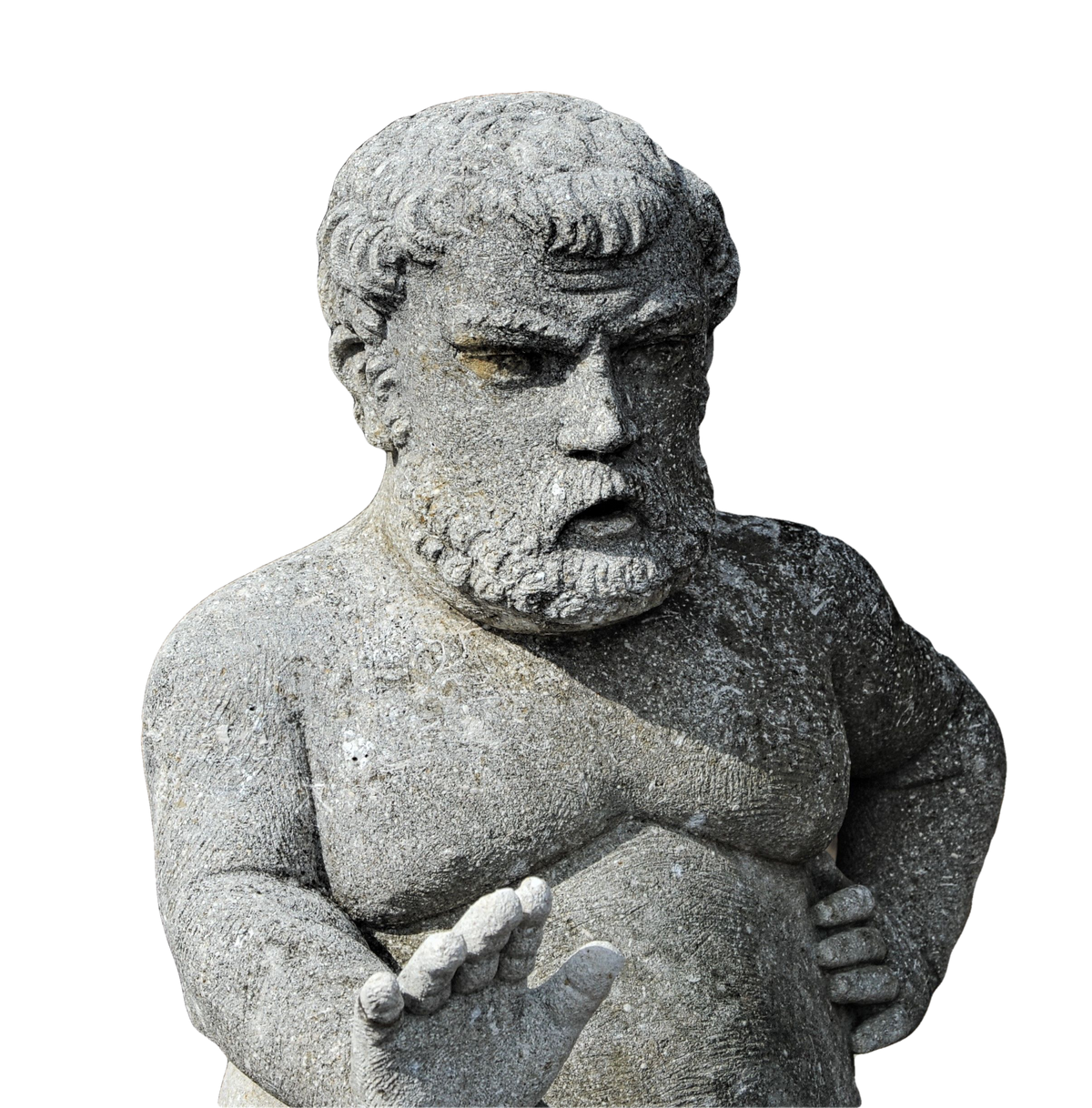 Limestone Sculpture of Medici's Dwarf Morgante in the Manner of Valerio Cioli